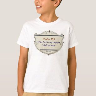 Camiseta infantil Escudo del Salmo 23:1 de la Bibl