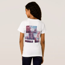 Camiseta infantil Fairy Tale Castle con flor de ce