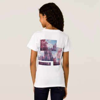 Camiseta infantil Fairy Tale Castle con flor de ce