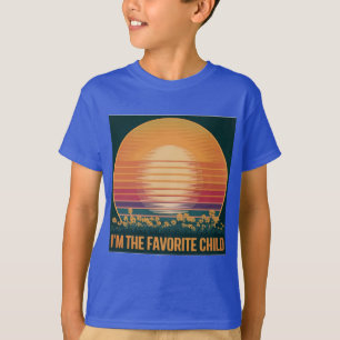 Camiseta infantil favorita para el atardecer retro
