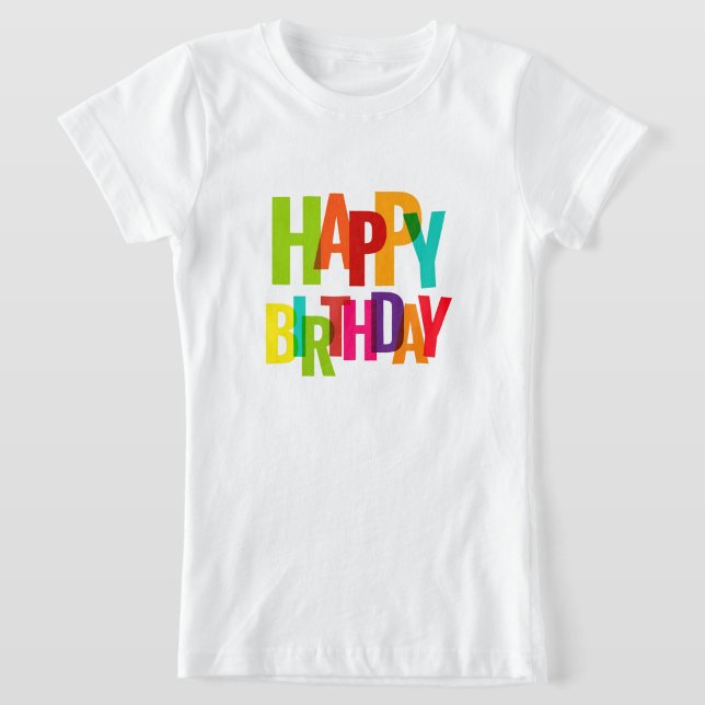 Camiseta infantil "Feliz Cumpleaños " Color Pop (Colorful birthday magic for your little one!)