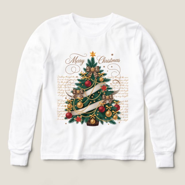 Camiseta infantil Feliz Navidad (Diseño frontal)