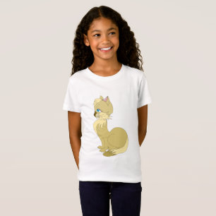 Camiseta infantil gato amarillo