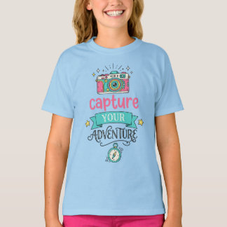 Camiseta infantil gráfica de cámara linda | Fotogr