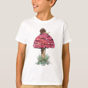 Camiseta infantil Hongo Amanita y Caracol