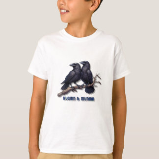 Camiseta infantil Huginn y Muninn, Tee de Ravens d