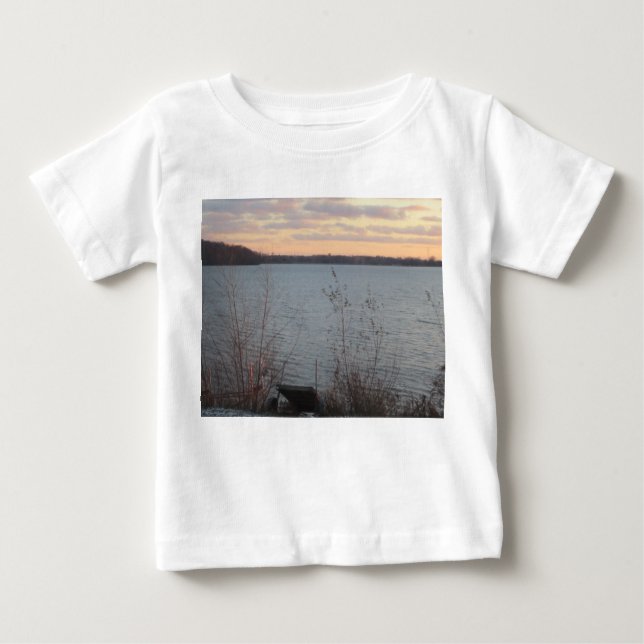 Camiseta Infantil Lake Shore Sunset (Anverso)