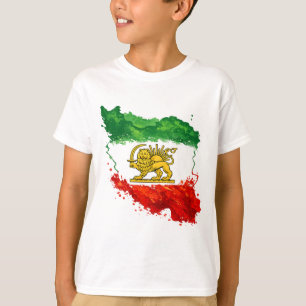 Camiseta infantil León y Sol persa Mapa de Irán