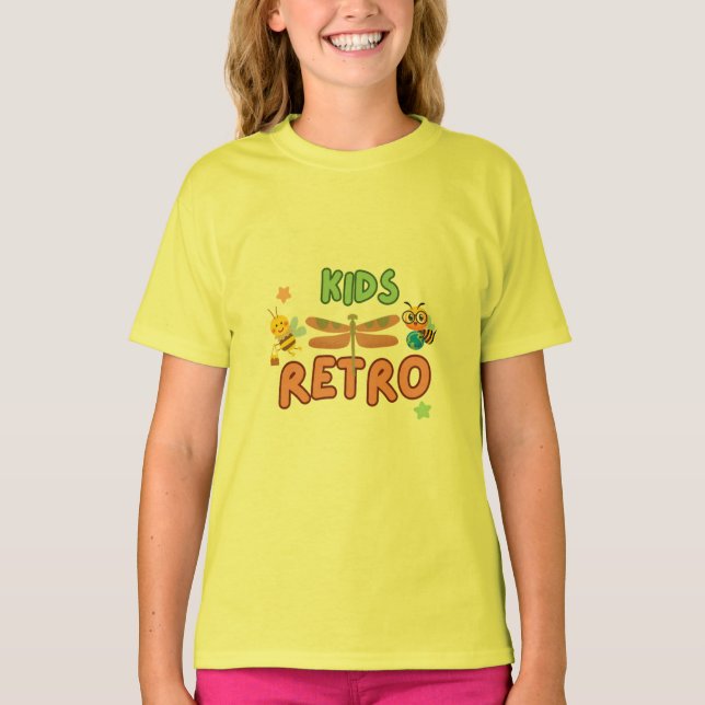 camiseta infantil libélula, camiseta abeja melífer (Anverso)
