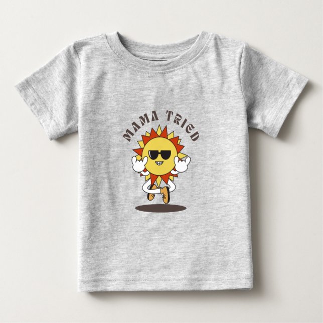 Camiseta infantil "mamá intentó" (Anverso)