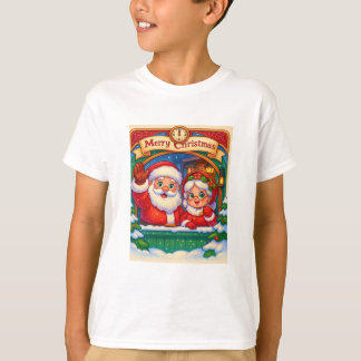 Camiseta Infantil Mamãe e Papai Noel