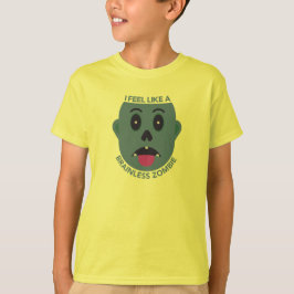 Camiseta infantil Me siento como un zombi sin cere