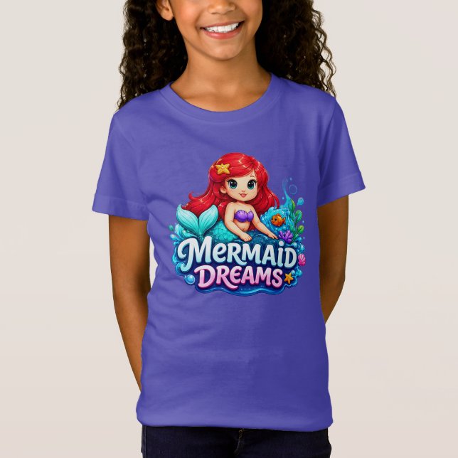 Camiseta infantil Mermaid Dreams (Anverso)