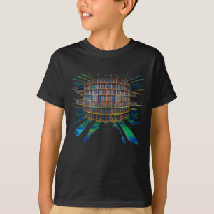 Camiseta infantil Modern Library Bookshelf - Color