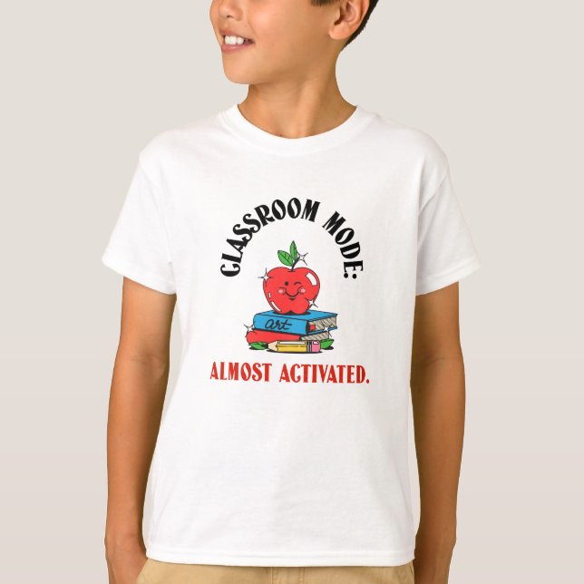 Camiseta infantil Modo Aula Casi Activado (Anverso)