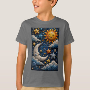 Camiseta infantil Mosaico 3D Aventura Celestial