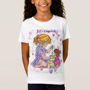 Camiseta infantil niña y muñeca