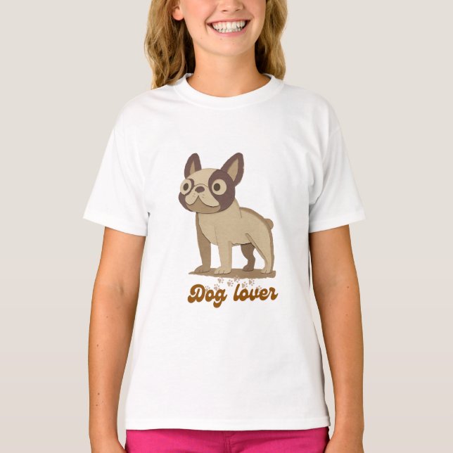 Camiseta infantil para amantes de los perros  (Anverso)