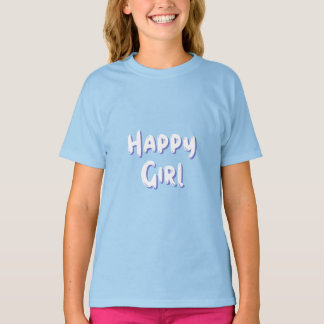 Camiseta infantil pastel adorable para niñas felic