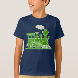 Camiseta infantil personalizada con nombre tren de