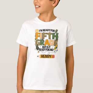 Camiseta infantil personalizada lista para quinto