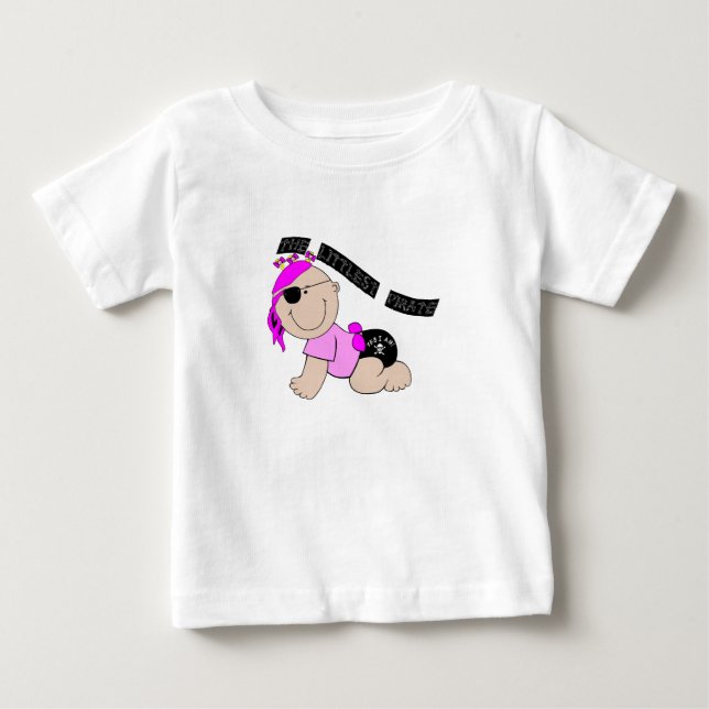 Camiseta infantil pirata (Chica) más pequeña (Anverso)