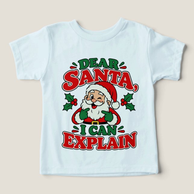 Camiseta infantil Querido Santa Puedo Explicar (Diseño delantero )