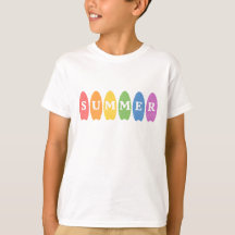 Camiseta infantil Rainbow Summer Surfboard
