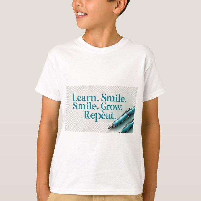 Camiseta infantil Regreso a la Escuela – Aprende.  (Anverso)