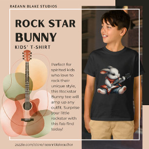 Camiseta infantil Rock Star Bunny
