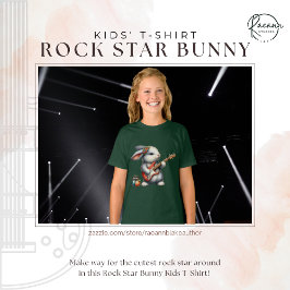 Camiseta infantil Rock Star Bunny