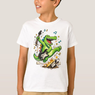 Camiseta infantil Rockin 'Crocodile Guitar Smash