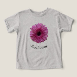 Camiseta infantil rosa Gerbera Daisy Wildflower pa