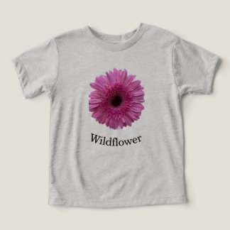 Camiseta infantil rosa Gerbera Daisy Wildflower pa