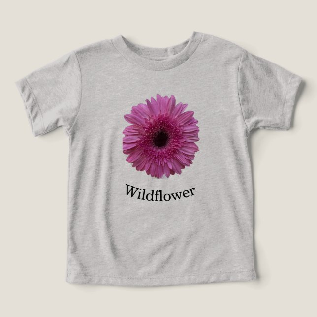 Camiseta infantil rosa Gerbera Daisy Wildflower pa (Diseño delantero )