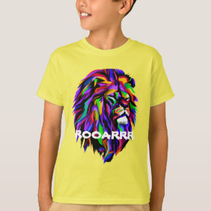 Camiseta infantil, rugido de leones