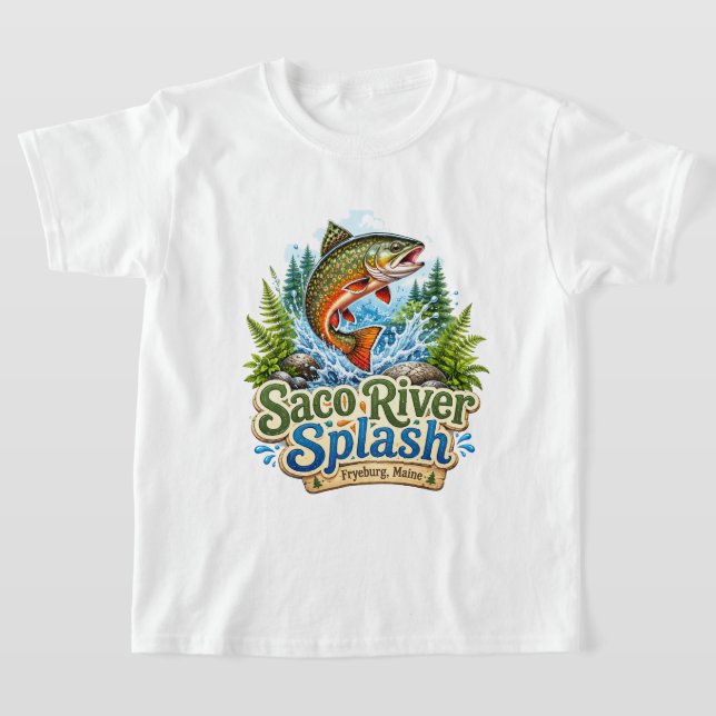 Camiseta infantil Saco River Splash Fryeburg Maine (Distribución)