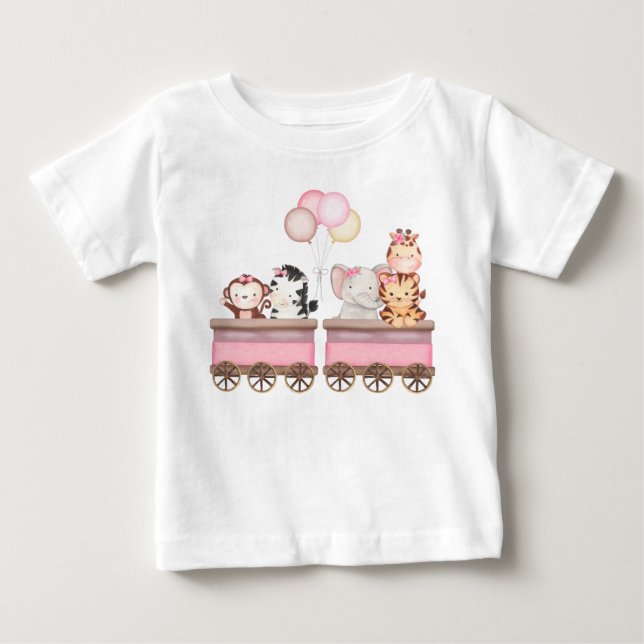 Camiseta infantil Safari Rosa (Anverso)