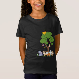 Camiseta infantil safari y animales de la jungla
