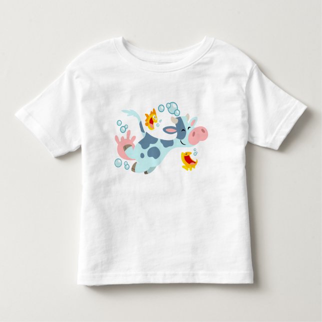 Camiseta infantil Sea Cow and Fish Friends (Anverso)