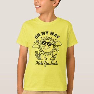 Camiseta infantil sonriente camino a hacerte sonre