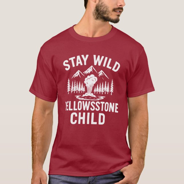 Camiseta infantil Stay Wild Yellowstone (Anverso)