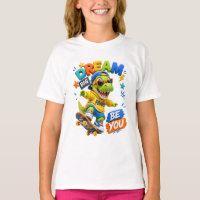 Camiseta infantil T-Rex Dinosaur Dream Big