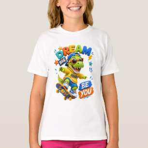Camiseta infantil T-Rex Dinosaur Dream Big