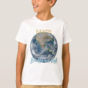 Camiseta infantil Tierra Hermosa y Brillante   Pla