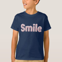 Camiseta infantil tipografía sonrisa de Marshmallo