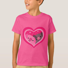 Camiseta Infantil Tú Y Yo (Cute Personalizados Pig