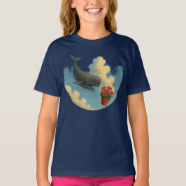Camiseta Infantil Whale & Bowl Of Petunias - Front
