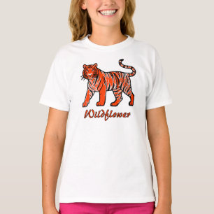 Camiseta infantil Wildflower Orange Tiger