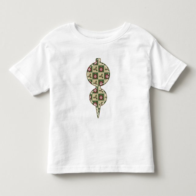Camiseta infantil y de bebé de la colcha de Navida (Anverso)